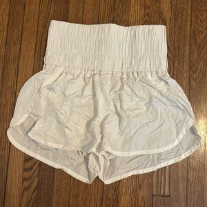 Women's White High-Waisted Shorts